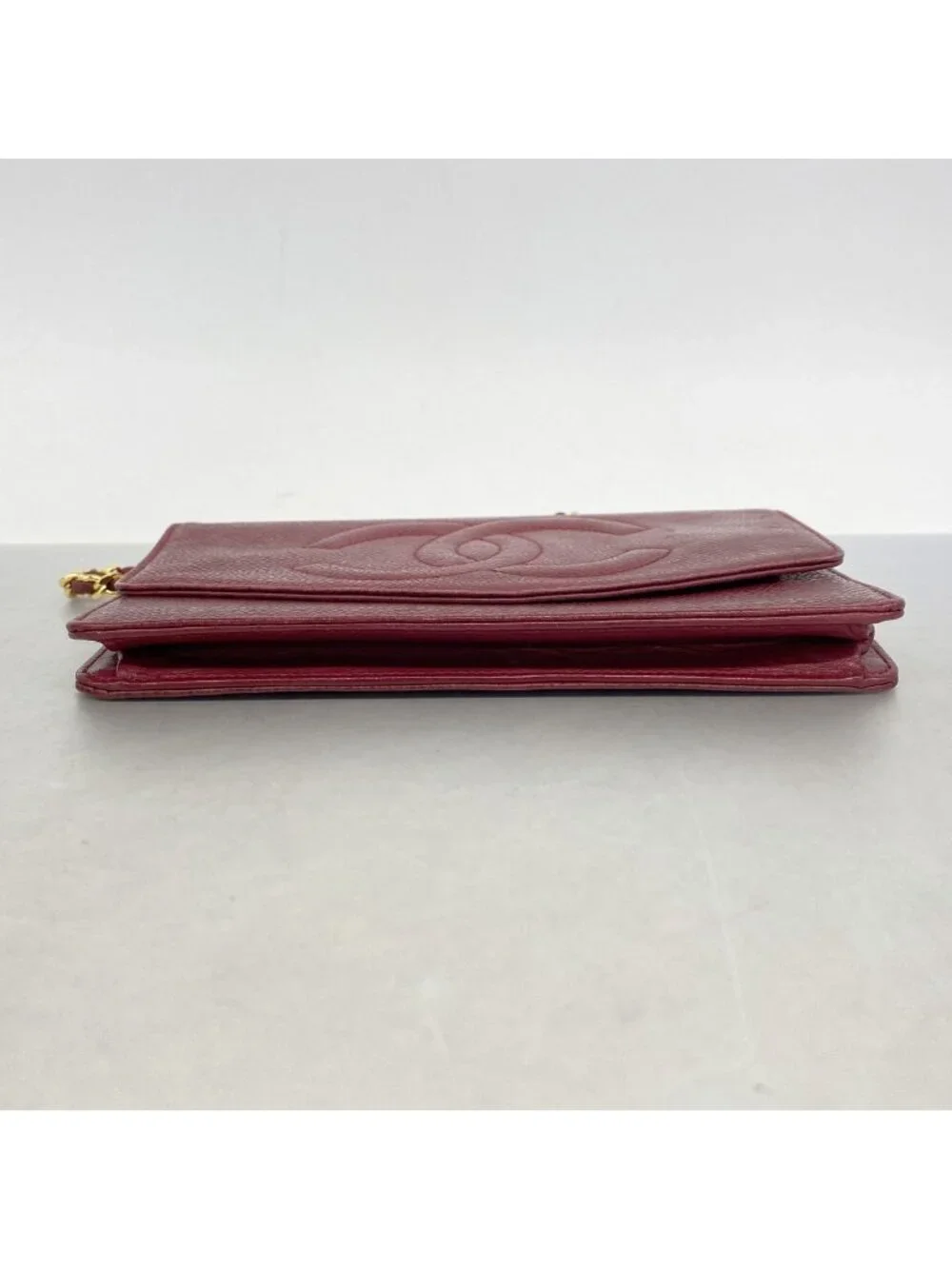 Chanel Wallet on Chain Caviar Leather Bordeaux Gold